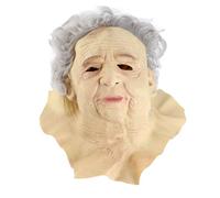 Neiyty Maschera da Zombie di Halloween per Vecchio Uomo in Lattice Horror