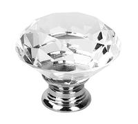 Neiyty Pomello per Mobile in Cristallo da 8 Pezzi da 40 Mm, Maniglia per Cassetto a Forma di Colla Senza Ombre, per ante Dell'armadio del Guardaroba del Bagno della