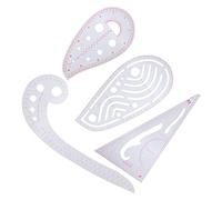 Neiyty Set di Righelli per Cucire, Strumento in Plastica Ad Alta Precisione | Ideale per la creazione di modelli, uso flessibile, adatto a designer, linee in scala chiare, più stili inclusi