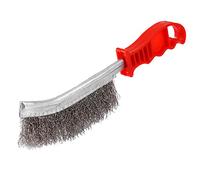 Neiyty Spazzola Manuale in Filo Metallico Resistente, Strumento per Rimuovere la Vernice Dalla Ruggine con Setole in Acciaio Inossidabile con Impugnatura Ergonomica in Poliuretano, per