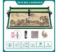 NEJE 4 Max 120W CNC Laser Cutter incisore incisione su metallo strumenti per segni di taglio del legno con modulo Spot compresso a doppio raggio A40640 Honeycomb Panel