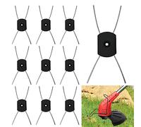 NeJesZoe Testina di ricambio per decespugliatore elettrico, in filo di acciaio, per decespugliatore di erbacce, per decespugliatore di erbacce senza fili (10 pezzi, foro 5,5 mm)