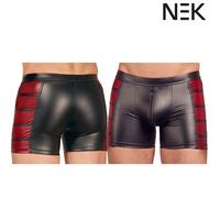 NEK Aderenti Pantaloncini Boxers Sexy Pants Underpants Black Matte Front Zip