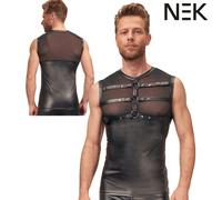 NEK Canotta Maglietta Pettorina Top w Matte Look Soft Stretchy Powernet Harness