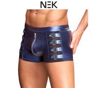 NEK Pantaloni Aderenti Blu Metal con Powernet e Borchie - Zip Tasca