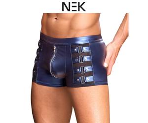 NEK Pantaloni Aderenti Blu Metal con Powernet e Borchie - Zip Tasca