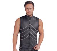 NEK Sleeveless Cool Matte Look Shirt with Chains 2162008 Black S