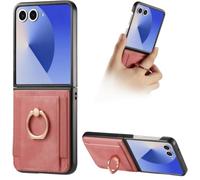 Nekiyo Tech Card Holder Kickstand Wallet Case for Samsung Galaxy Z Flip 8 | Card slots, 360° rotating ring kickstand, PU leather + hard PC, Magnetic car mount compatible, For Samsung Galaxy Z Flip 8