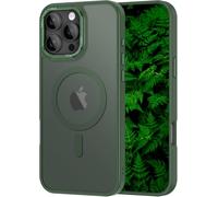 Nekiyo Tech Progettato per iPhone 15 Pro con custodia Aerospace-Grade Aluminum Lens Guard, Protezione militare contro cadute Design sottile traslucido opaco con copertura anti-impronte 6.1" verde