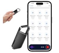NekSide Dittafono registratore vocale portatile 128 GB, registrazione audio HD, 3200 ore di archiviazione, registratore con cancellazione intelligente del rumore DSP, registratore vocale per viaggi