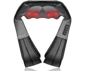 Nekteck Shiatsu collo e massaggiatore posteriore, con calmante calore e tessuto profondo 3D massaggio cuscino, è adatto ，e può essere facilmente utilizzato in casa, ufficio e autoo