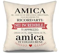 Nel caso in cui non lo dica abbastanza ecco un cuscino per ricordarti sei incredibile Divertente copricuscino per le amiche compleanno regalo di Natale regalo di amicizia per le donne ragazze (Amica)