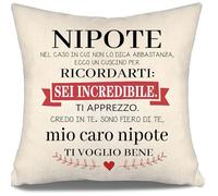 Nel caso in cui non lo dica abbastanza ecco un cuscino per ricordarti sei incredibile Sono fiero di te Ti voglio bene Coperta del cuscino per il nipote regalo di Natale per il compleanno(Nipote-lui)