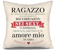 Nel caso in cui non lo dica abbastanza ecco un cuscino per ricordarti sei sexy Ti apprezzo amore mio Ti amo Copri cuscino per il ragazzo Compleanno San Valentino Regalo di Natale (Ragazzo)
