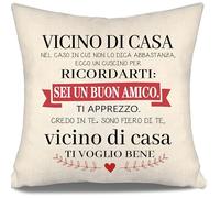 Nel caso in cui non lo dica abbastanza ecco un cuscino per ricordarti sei un buon amico Ti apprezzo cuscino Coprire per il vicino di casa Compleanno Ringraziamento Regalo di Natale (Vicino di casa)