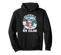 nel frattempo in Nuova Zelanda Kiwi Sheep Sci Inverno Souvenir Felpa con Cappuccio