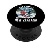 Nel frattempo in Nuova Zelanda Kiwi Sheep Sci Inverno Souvenir PopSockets PopGrip Adesivo