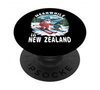 Nel frattempo in Nuova Zelanda Kiwi Sheep Sci Inverno Souvenir PopSockets PopGrip Adesivo