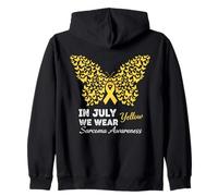 nel Mese di luglio indossiamo Giallo Sarcoma Cancer Awareness Uomini Donne Felpa con Cappuccio