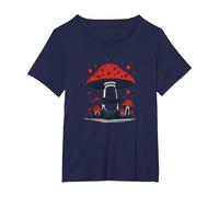 nel Mio Elemento: Stravagante Avventura nella Foresta dei Funghi Maglietta, Donna Plus-Size, Navy, 1X