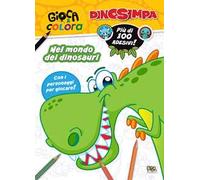 Nel mondo dei dinosauri. Dinosimpa. Gioca & colora. Con adesivi. Ediz. a colori