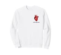 nel Posto Giusto. Slogan rotes Herz Anatomie Organe Felpa