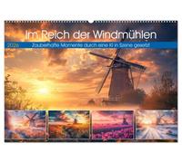 Nel regno dei mulini a vento (calendario da parete 2026 DIN A2 quer), Calendario mensile Calvendo