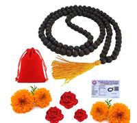 NELCOMED ™ Karungali Mala 8 mm | Pathala Sembu Murugan Karungali Mala | 108 perline Enboy | Karungali originale nero | Certificato insieme a Mala., Universale, Legno, Nessuna pietra preziosa