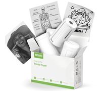 Nelko Adesivi termici autoadesivi originali per stampanti, compatibili con mini stampanti PM230, nero su bianco, 54 mm x 3,5 m, mini adesivi di carta per stampante per diario, studio, foto, appunti, 3