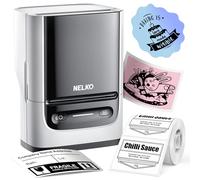 Nelko Etichettatrice Bluetooth con Rubinetto, PM220 Stampante Termica Portatile a 2 Pollici per Piccole Imprese, Indirizzo, Logo, Abbigliamento, Posta, Stampante Adesiva per Telefoni e PC, Bianca