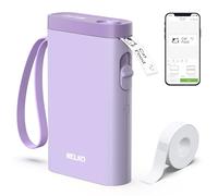 Nelko Etichettatrice con nastro, stampante per etichette Bluetooth P21, mini etichettatrice wireless con più modelli per casa e ufficio, viola