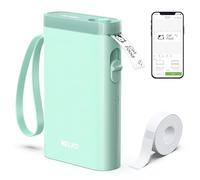 Nelko Etichettatrice con nastro, stampante per etichette Bluetooth P21, mini etichettatrice wireless con più modelli per scuola, ufficio, casa, verde