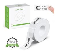 NELKO Nastro adesivo P21 per etichettatrice, carta per stampa di etichette adattata, 14 x 40 mm, ricambio standard laminato per ufficio, multiuso, per casa, ufficio, scuola, 180 etichette/rotolo,