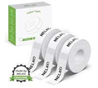 NELKO Nastro per etichettatrice originale P21, carta per stampa di etichette adattata, 14 x 40 mm, ricambio standard laminato per ufficio, multiuso, P21, 180 etichette/rotolo, 3 rotoli, bianco