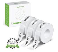NELKO Nastro per etichettatrice originale P21, carta per stampa di etichette adattata, 14 x 40 mm, ricambio standard laminato per ufficio, multiuso, P21, 180 nastri/rotolo, 3 rotoli, trasparente