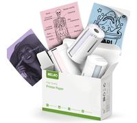 Nelko Original Self-Adhesive Thermal Printer Stickers, Compatible with PM230 Mini Sticker Printer, Black on White, Mini Sticker Printer Paper for Journal, Study, Photos, 3 Rolls, Triplo colore