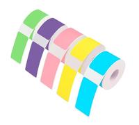 Nelko P21 - 5 rotoli di etichette colorate, 12 x 40 mm, ideali per stampanti Nelko e Niimbot D110, pratiche etichette catasymbol per l'ufficio e la casa