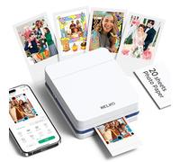Stampante Fotografica Portatile a Colori PP01, Stampa Istantanea Adesivi da Smartphone, App di Modifica Divertente, Compatibile con iOS e Android, Ideale per Natale e Foto Istantanee, Bianco