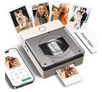Nelko Stampante Fotografica Portatile PP02, Bluetooth, Risoluzione 600 DPI, Modifica tramite App, Colore Avorio