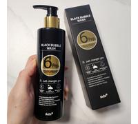 NELLA 6Pep. Soluzione Black Bubble Wash 245 ml detergente corpo coreano cura ...
