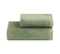 NELLA BIAGINI Set Asciugamani Bagno Viso e Bidet, Coppia Asciugamani Bagno, 100% Spugna di Cotone, 420 gr/mq, 110x60 cm+60x40 cm, Morbido, Assorbente, Tinta Unita. Modello: Minerva (Bosco)