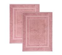NELLA BIAGINI Tappeto Bagno, Set da 2, Tappetino Doccia, Assorbente, Lavabile, 50x70 cm, 100% Spugna di Cotone, 700 gr/mq, Resistente, Elegante. Modello: Minerva