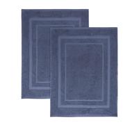 NELLA BIAGINI Tappeto Bagno, Set da 2, Tappetino Doccia, Assorbente, Lavabile, 50x70 cm, 100% Spugna di Cotone, 700 gr/mq, Resistente, Elegante. Modello: Minerva