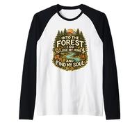 nella Foresta vado a Perdere la Testa e Trovare la mia Anima Natura Maglia con Maniche Raglan