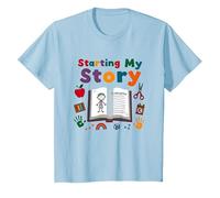 nella mia Era dell'asilo: Iniziare la mia Storia Maglietta, Bambini, Celeste, 4 Anni
