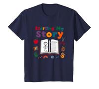 nella mia Era dell'asilo: Iniziare la mia Storia Maglietta, Bambini, Navy, 6 Anni