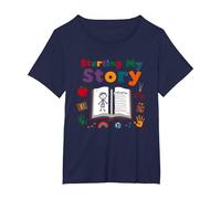 nella mia Era dell'asilo: Iniziare la mia Storia Maglietta, Donna Plus-Size, Navy, 4X