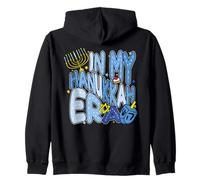 nella mia Era Hanukkah Pigiama ebraico Menorah Dreidel Felpa con Cappuccio