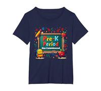 nella mia Era Pre-K: Il Periodo ha iniziato la Citazione Divertente della Scuola Maglietta, Donna Plus-Size, Navy, 3X