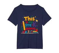 nella mia Era Pre-K: Questa è la mia Stagione Pre-K Maglietta, Donna Plus-Size, Navy, 3X